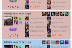 Bin时隔5天重新韩服Rank训练：一把挖掘机一把狼母，可惜都没赢